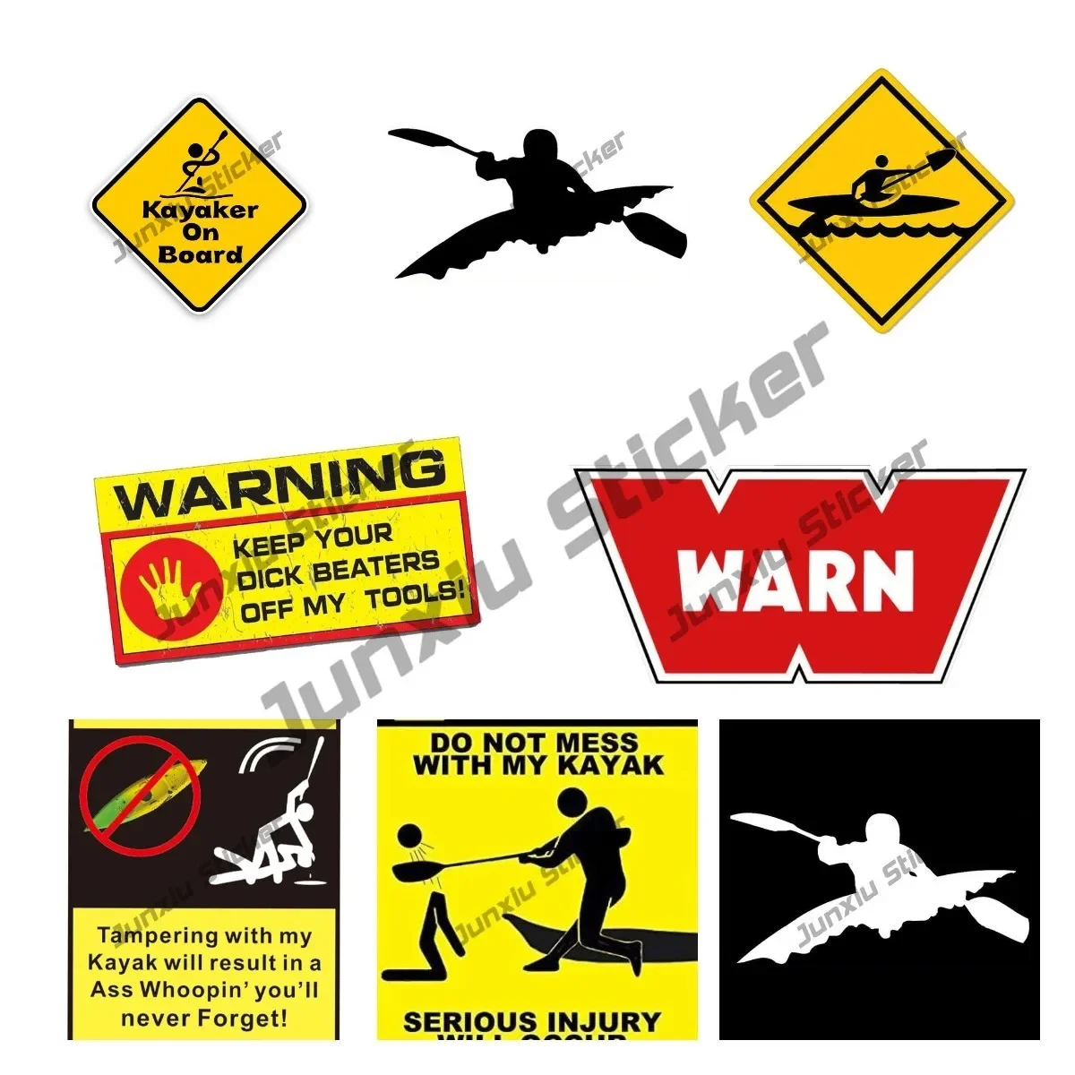 

Kayak Warning Sticker Decal Kayak Decals for Kayak Canoe Fishing Boat Car Waterproof Decal Suitcase Motorcycle Auto Accessories