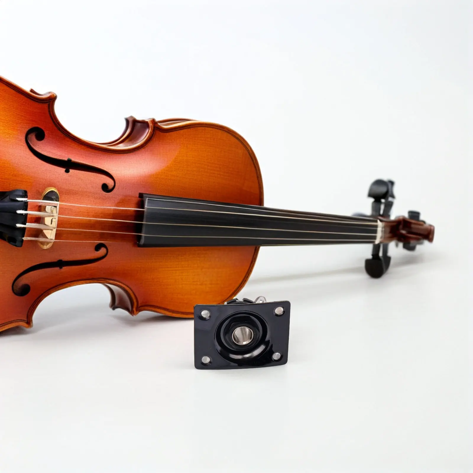 

1Set Black Rectangular Guitar Output Jack Plate Metal Electric Guitar Bass Audio Socket Stable Signal Transmission