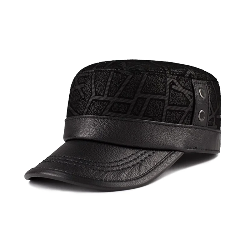 

Модная 100% высококачественная натуральная кожа овчины с принтом в стиле гонщика, модная армейская кепка с плоским верхом, женские и мужские бейсболки