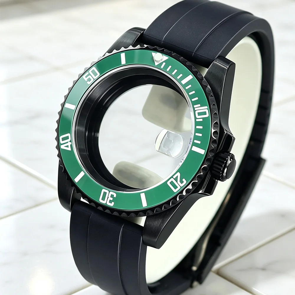 40mm Sapphire Watch Case For Seiko NH35 NH36 NH34 Miyota8215 ETA2824 Movement Sub/Gmt Sloping 38mm Bezel Insert Classic NH35 Cas