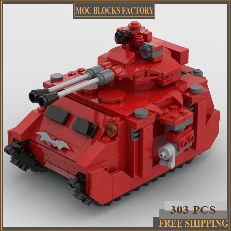 Moc Building Blocks Military Model Micro Land War Tank Technical Bricks DIY Assembly Construction Toys For Child Holiday Gifts
