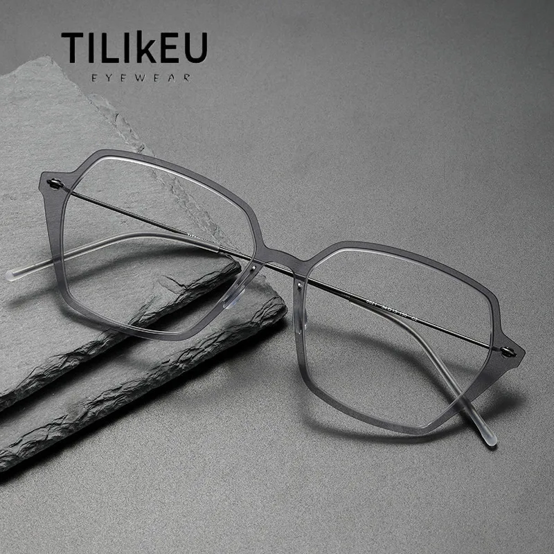 

New Ultra-Light Nylon Titanium Eyeglasses Frames 2026 Danish Designer Unique Women's Glasses Frames Full-rim Screwless Eyewear