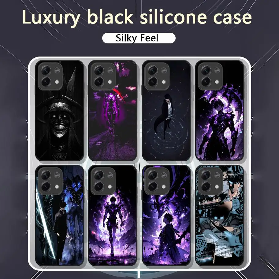 Hot blood Solo Leveling Phone Case For Xiaomi Redmi Note 13,12,11, 10 Pro Plus S,  5G, 12S, Soft Black Phone Cover