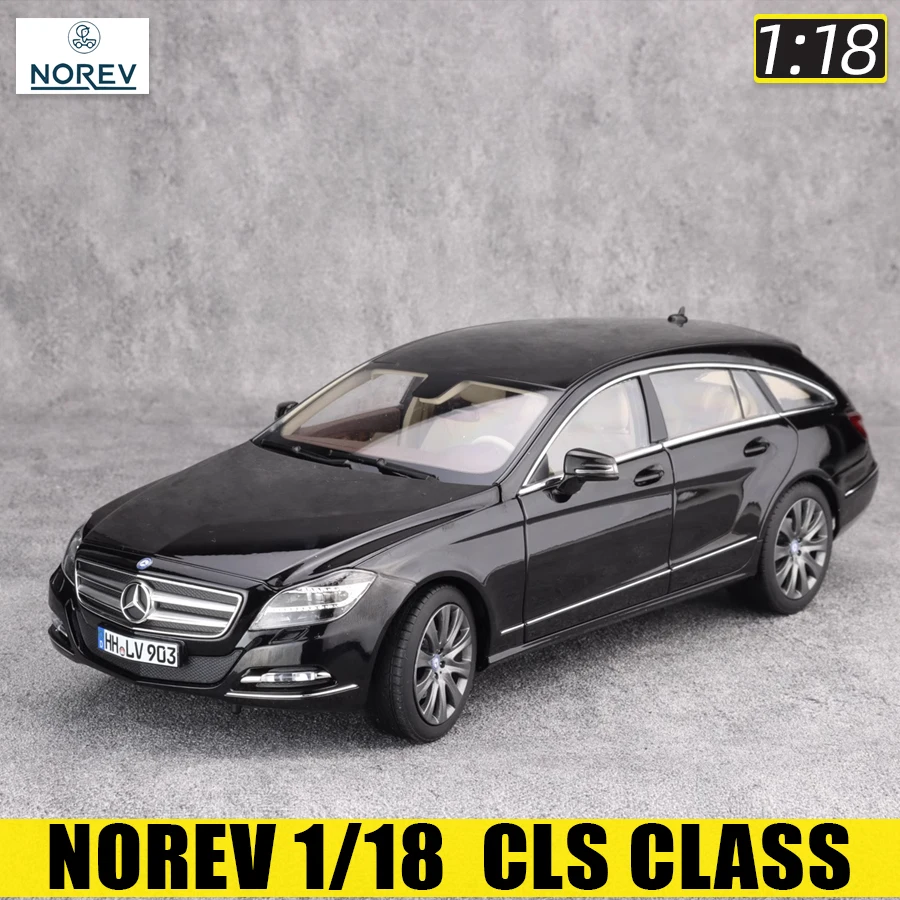 NOREV 1/18 CLS CLASS SHOOTING BRAKE 2011 Weißes Auto Schwarze Jagdversion Metallautomodell statische