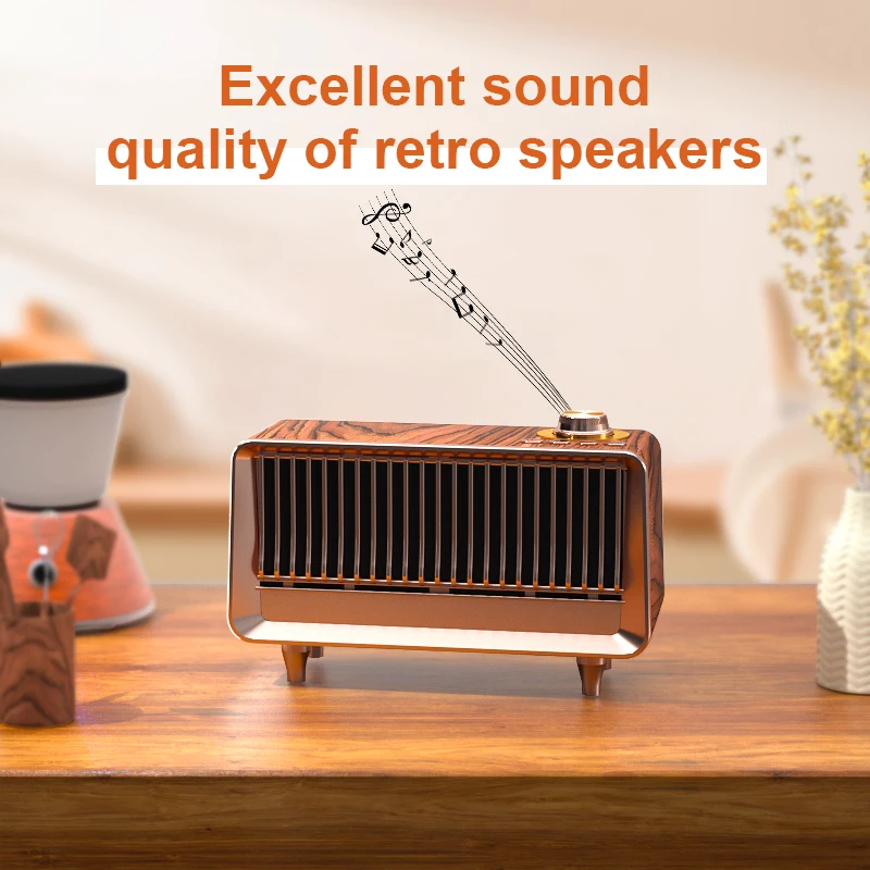 Vintage Creative Decoration Wireless Bluetooth Speaker Pillar Pluggable TF Card FM Radio Bass Caixa De Som Bluetooth Soundbar