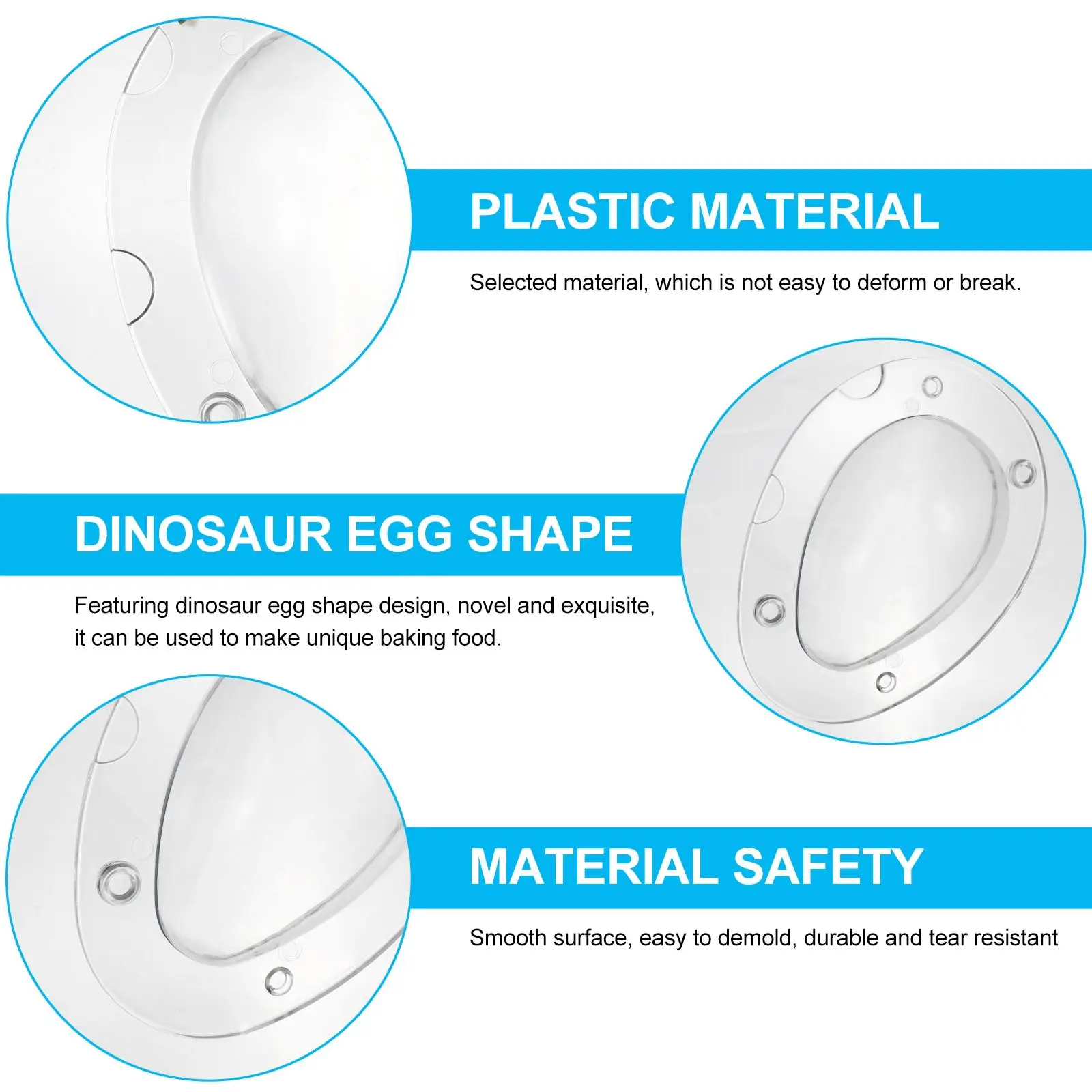 Dinosaur Egg Shape Mold Easter Egg Mold Plastic Chocolate Mold Baking Tools Cake Molds Dessert Maker Cookie Candy Silicone Form - Image 4