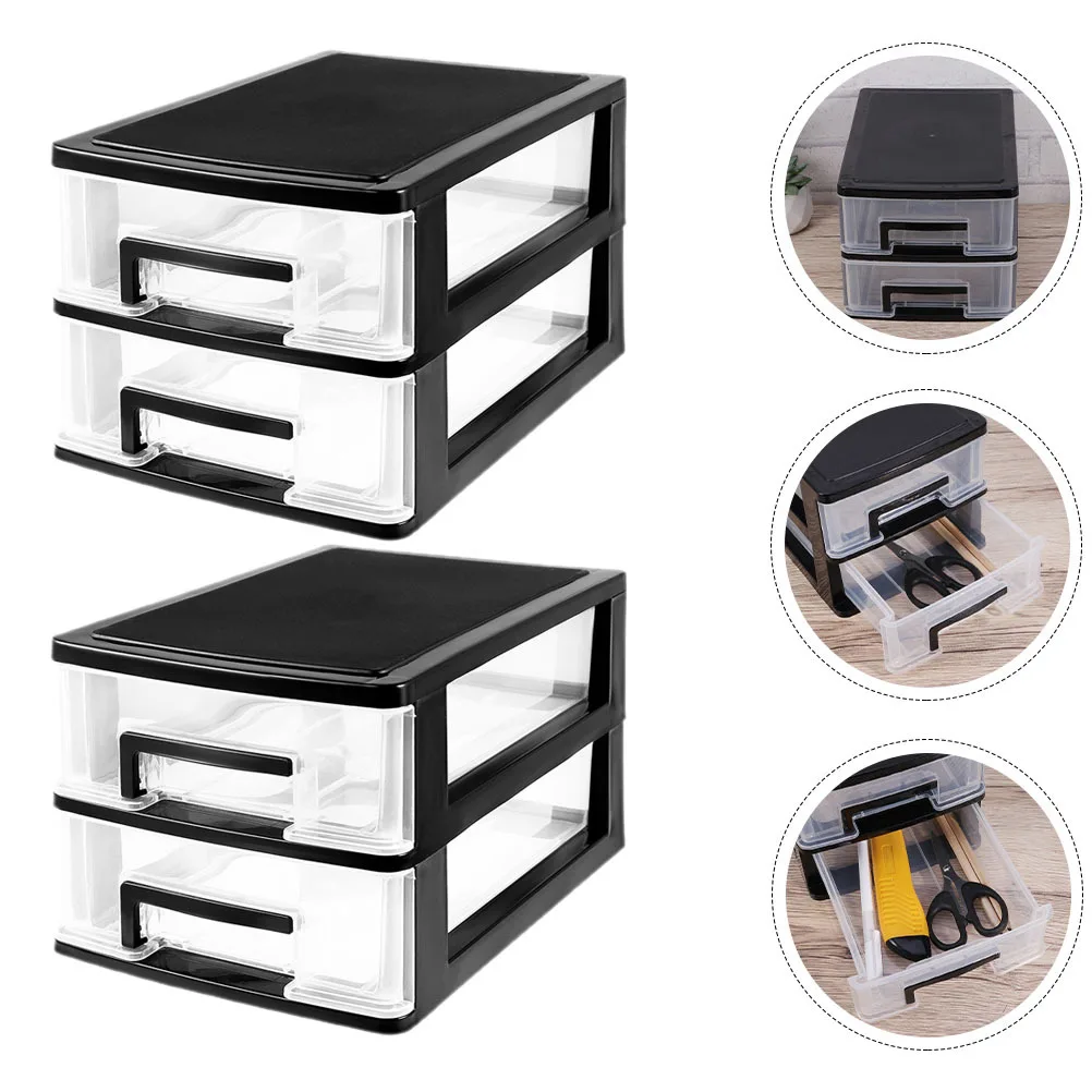 

2Pcs Drawer Organizer Storage Box Desktop Makeup Cosmetics Sundry Holder Storage Solution Makeup Organizer Display Case