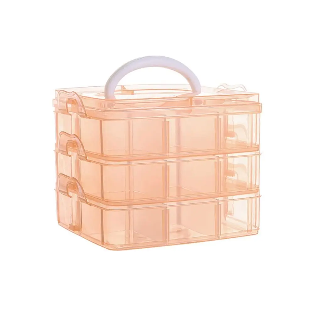 Multi-layer Jewelry Storage Box Detachable Large Capacity Bead Organizer Case Portable Transparent Necklace Containing Box