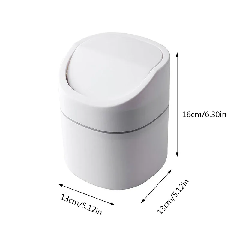 Mini Small Waste Bin Desktop Garbage Trash Can Plastic Home Office Table Trash Can Dustbin Basket Household Sundries Barrel Box