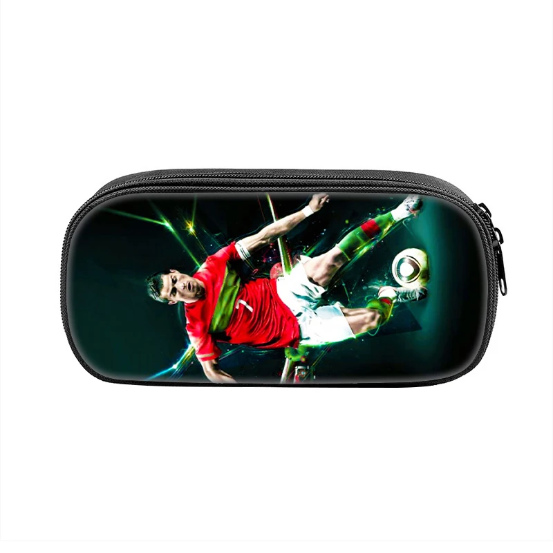 رونالدو بنين بنات مقلمة حقيبة أقلام رصاص نجم كرة القدم سستة صندوق رصاص للبنين بنات أفضل هدية حقائب مستحضرات التجميل للسيدات