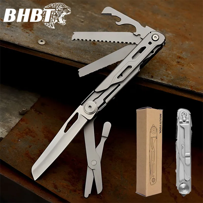 BHBT 9 in 1 Mini Folding Knife Multitool EDC Outdoor Survival Muliti Tools Pocket Knife Scissors Screwdriver