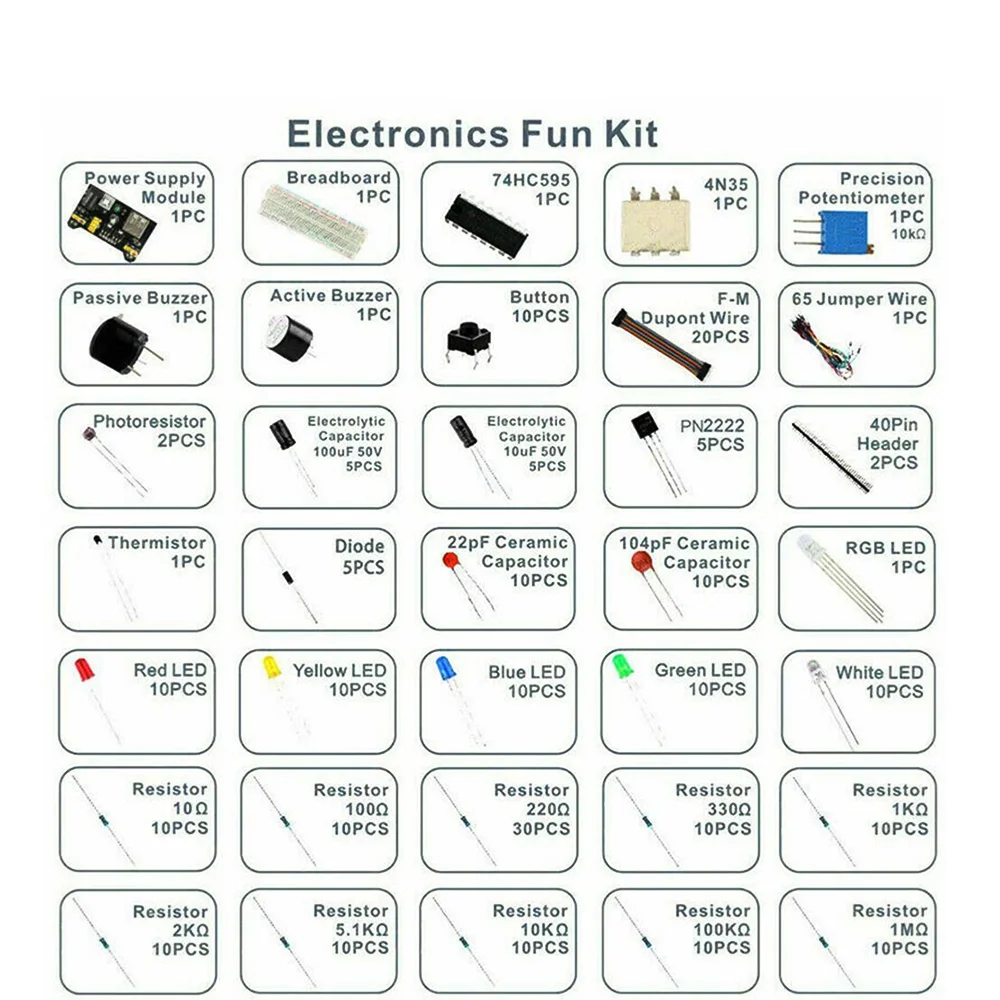 DIY Project Starter Kit For Arduino UNO R3 DIY Electronic Component Set With 830/400 Tie-points Breadboard