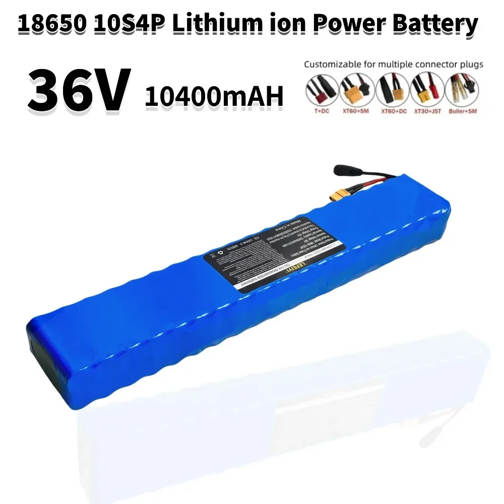 

36V 10S4P 10.4Ah 18650 Lithium-ion 42V Battery Pack with Original High-power Battery and Built-in BMS Protection