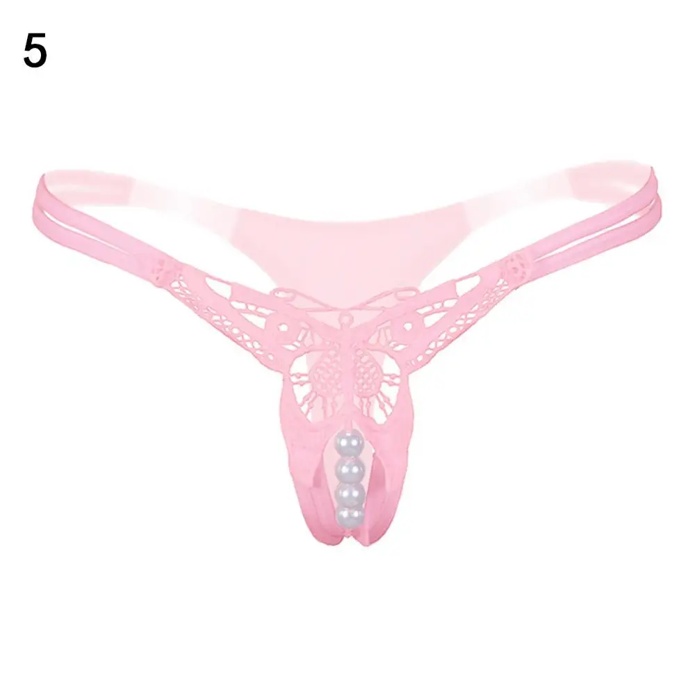 Women Underwear Pearl Lingerie G-Stings Panties Briefs Thong Panties Ladies Hollow Girls Embroidery Lace Panty Erotic Costumes