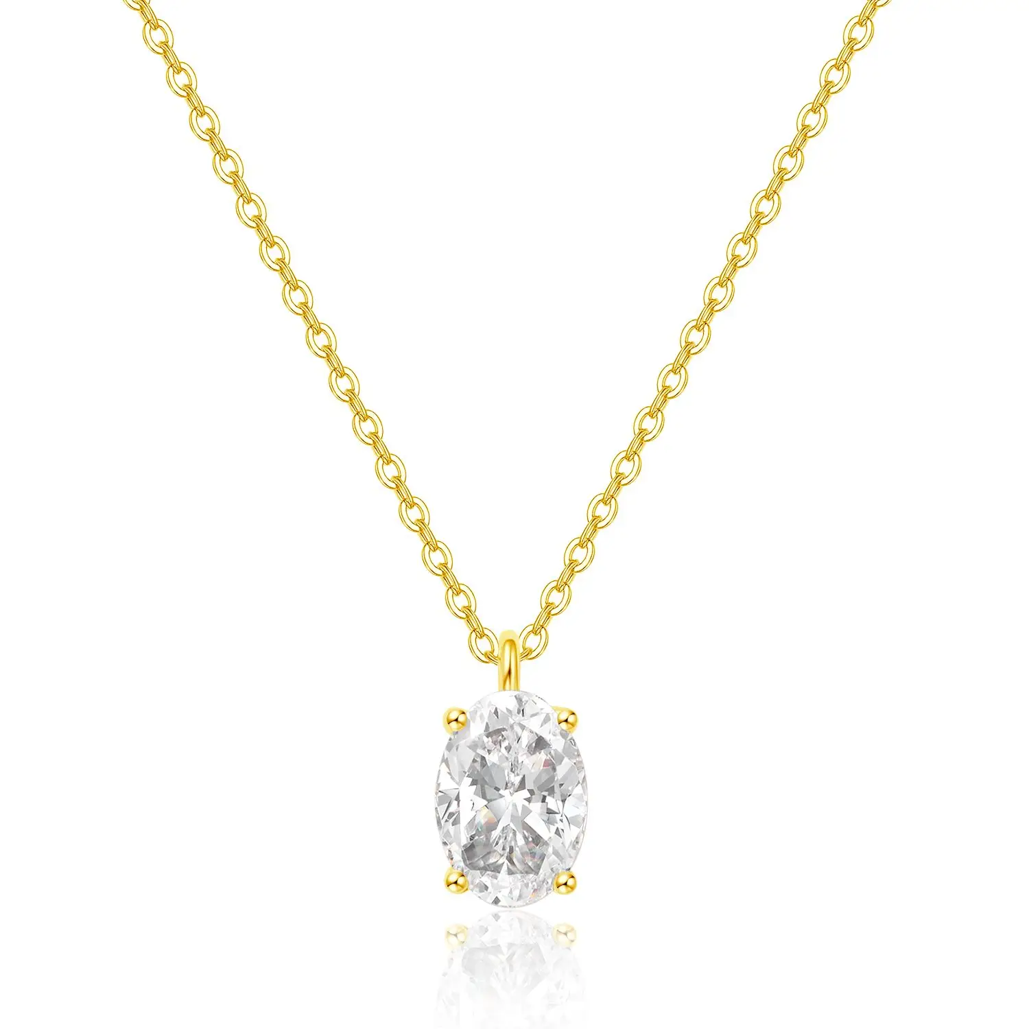 

NGIC/NGTC Lab Grow Diamonds Necklace For Women Elegant Charming Jewelry 18K Yellow Gold Necklace