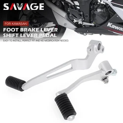 Rear Foot Brake Pedal Gear Shift Lever For KAWASAKI NINJA 250/R Z 300 EX250 Z250 Z300 Motorcycle Foot Control Shifter Gearchange