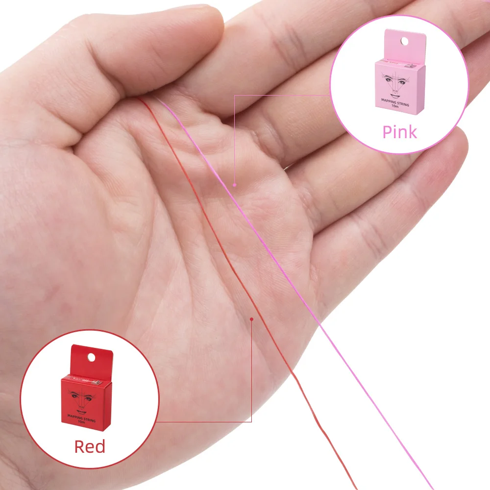 10 متر براون Microblading رسم الخرائط قبل الحبر سلسلة ل ماكياج الحاجب صبغ الكتان الموضوع شبه دائم تحديد المواقع أداة قياس