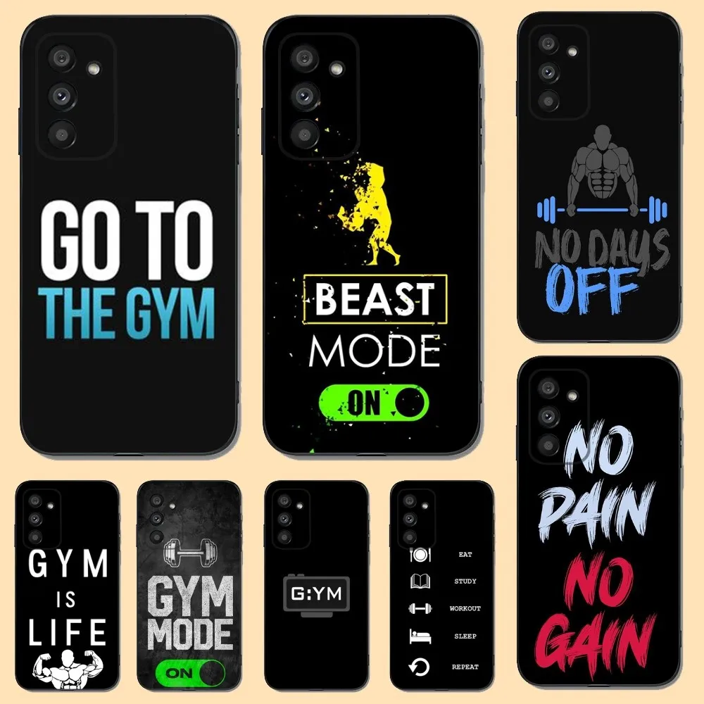 Siłownia Fitness kulturystyka etui na telefon do Samsung S23,22,21FE 20,10lite 9,8,5plus 6,7edge Note20,20ultra czarny silikon