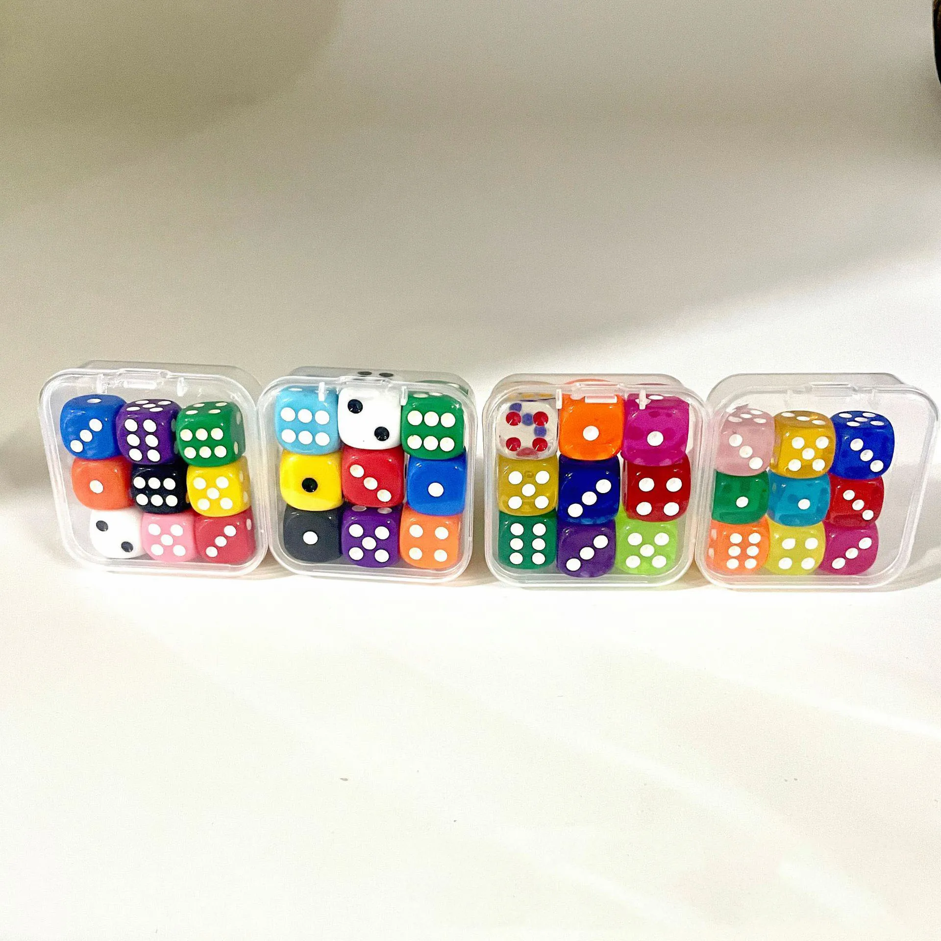 9-teiliges 16mm Solides Transparentes Würfelset 6-seitige Acrylwürfel für D&D RPG Brettspiele Partyzubehör Stressabbau-Spielzeug – Detail 2