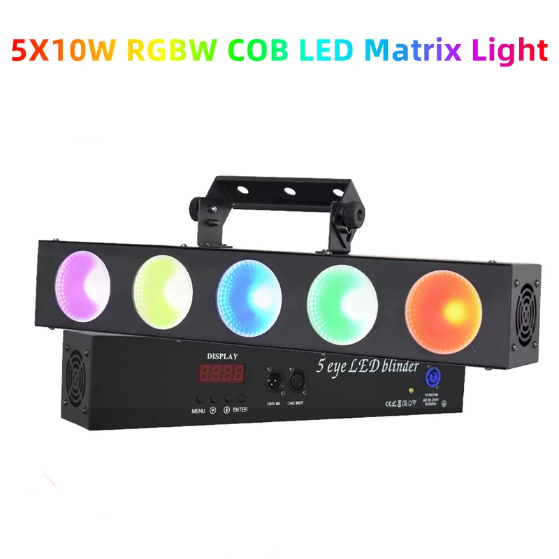

Pop 5x10W RGBW 4In1 COB Светодиодный матричный светильник с сценическим эффектом Настенный светильник DMX512 KTV Прополка гостиной Дом Вечеринка Dj Club Bar Event Sh