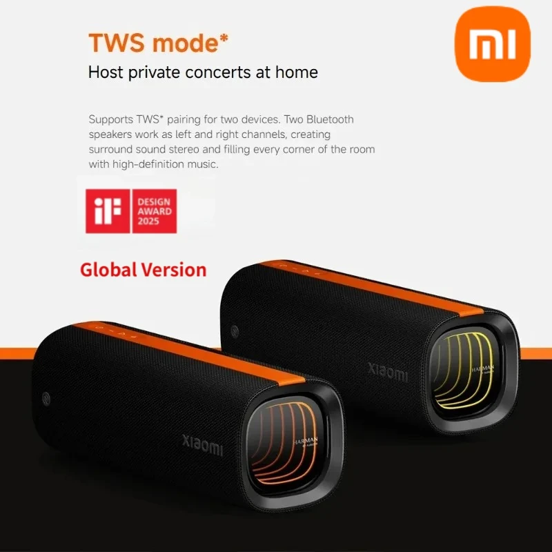 

Xiaomi Sound Party TWS Stereo Speaker Global Version IP67 Waterproof Bluetooth 5.4 Harman AudioEFX Combo 50W Portable Speaker