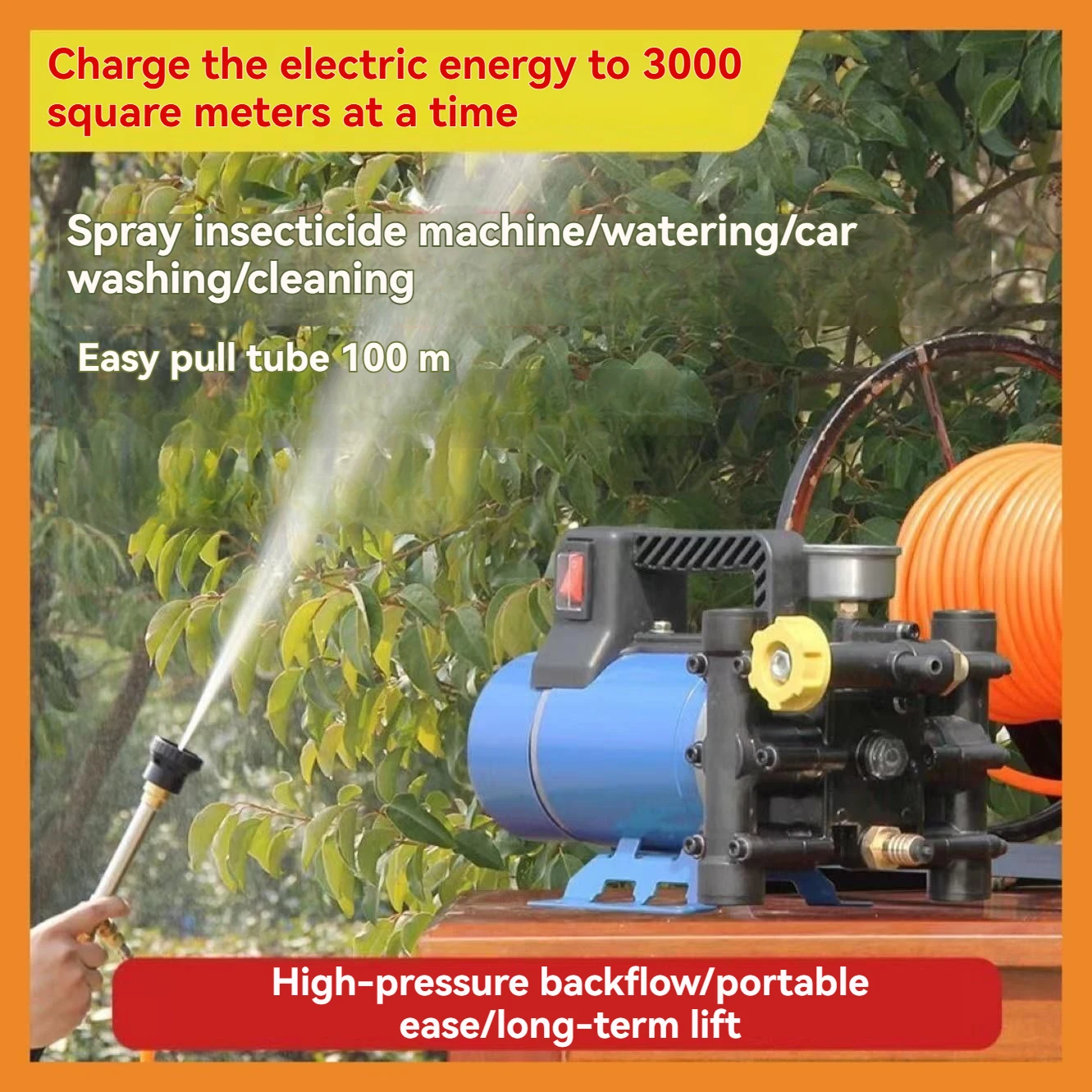 Portable High-pressure Plunger Pump 12V24V48V60V220V Electric Spray Double Cylinder Fruit Tree Dosing Pump