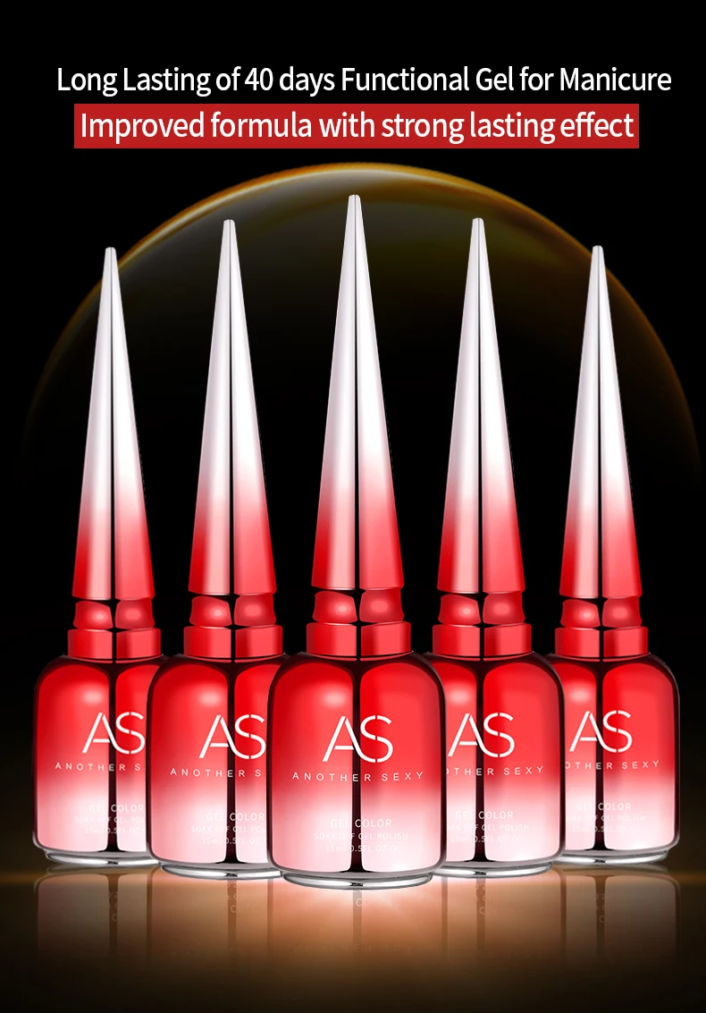 AS 15 ml Diamond Top Coat Gel-Nagellack, Soak Off UV-LED-Gel-Nagellack, kein Abwischen, hochglänzendes, gehärtetes Decklack-Gel – Detail 2