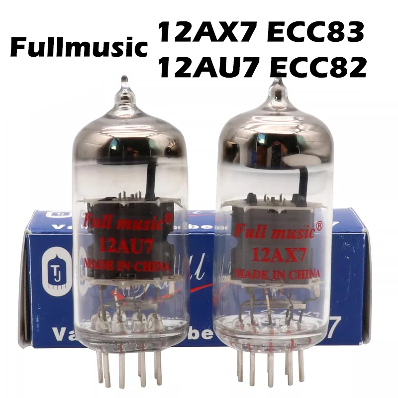 TJ Full Music 12AU7 ECC82 12AX7 ECC83 Vacuum Tube Amplifier Kit Preamp Audio Valve Factory Tested Matched Pair Silver Pin