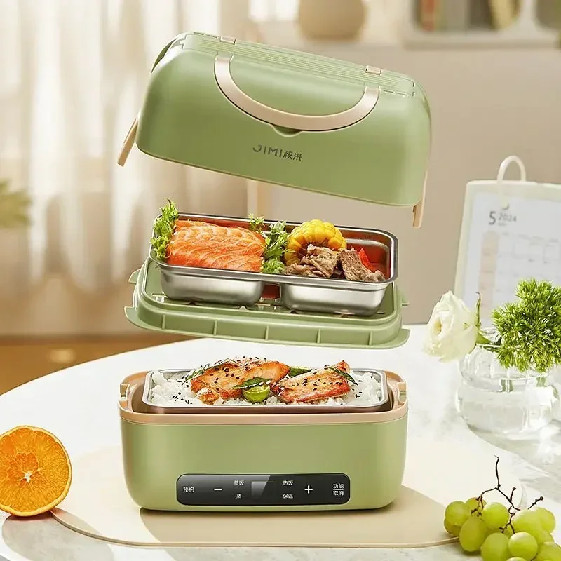 

Electric lunch box. Plug-in for heating and preservation. Office use. For office workers' hot meals.
