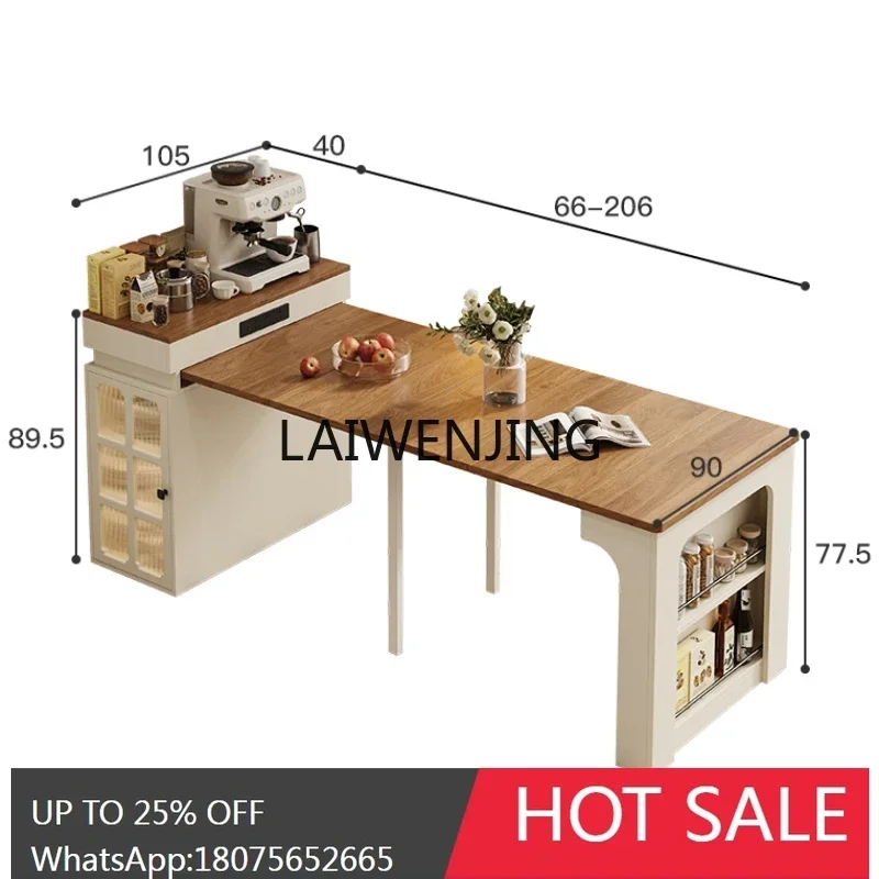 

island dining table integrated household retractable small apartment dining table and chairs