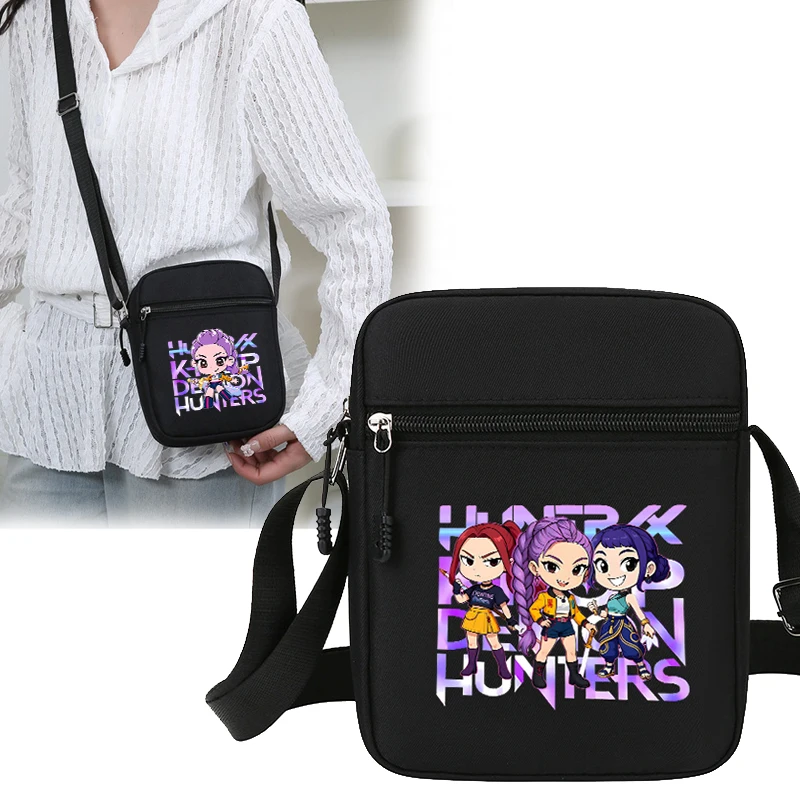 

KPop Demon Hunters Shoulder Bag Movie Music Girl Female Phone Crossbody Bag Anime Print Women Commute Travel Satchel