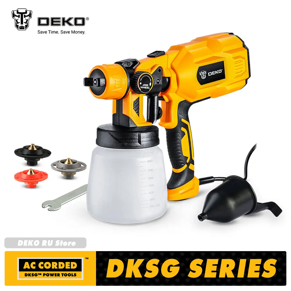 Deko-pulverizador de Pintura Elétrica de Alta Potência Escova de ar Pistola de Pintura Pneumatic Série Dksg Hvlp 800 ml Bicos Home Diy