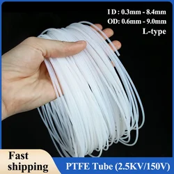 2.5KV 150V PTFE Tube ID 0.3 ~ 8.4mm F46 Insulated Capillary Heat Protector Transmit Hose Rigid Temperature Corrosion Resistance