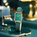 MSTIANQ Watch Female Luxury Niche Simple Temperament Small Square Plate New Ladies Watch Small Green Watch.