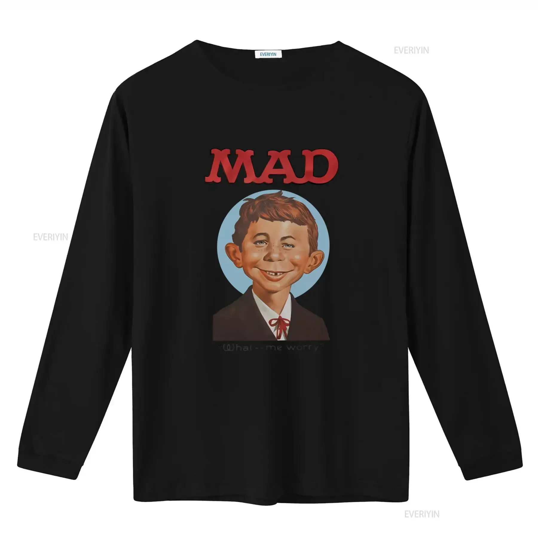 Vintage 1987 MAD Magazine Alfred E Newman Promo T Shirt Rare New L Size 'What Me Worry '  vintage Washed Slightly graphic