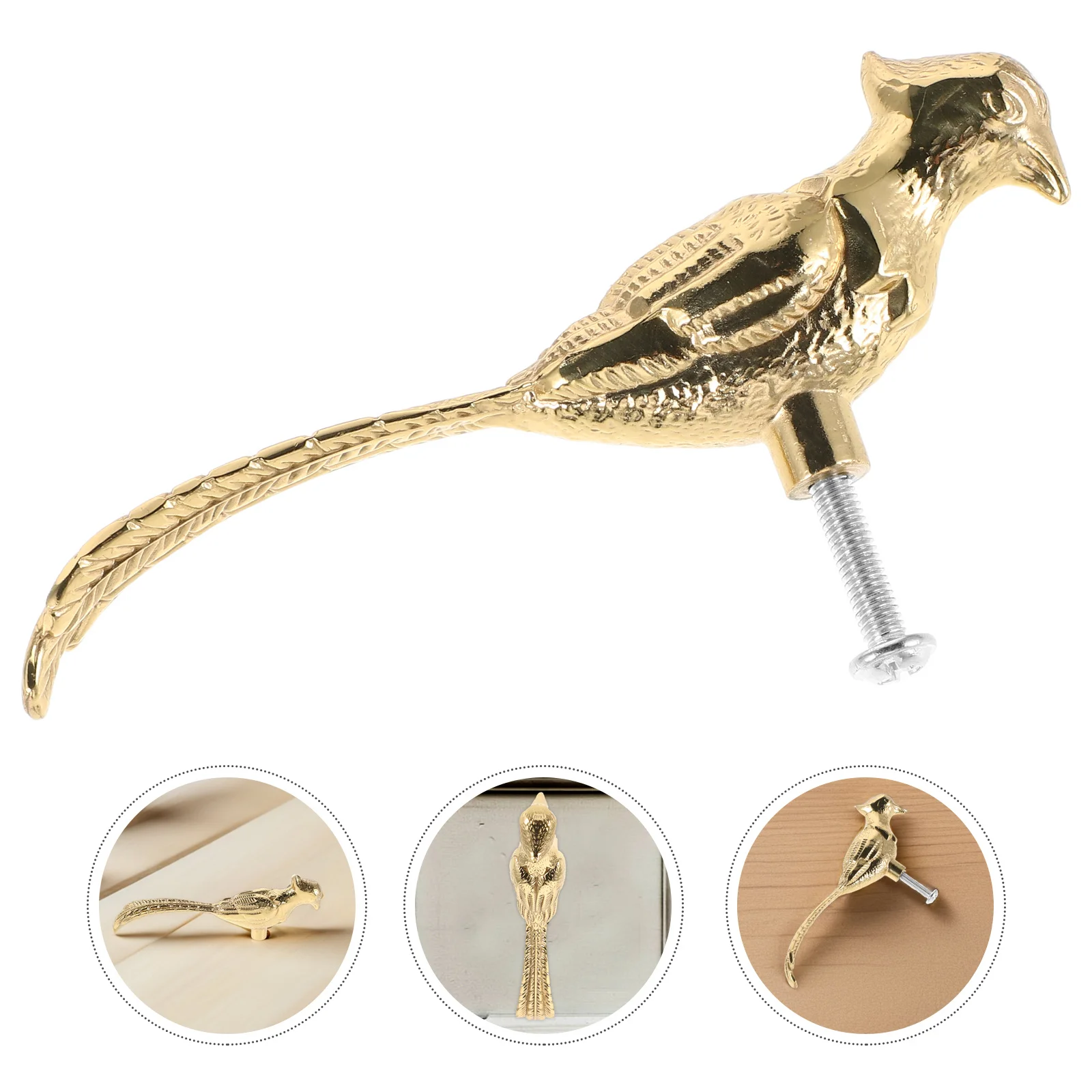 

1Set Brass Bird Decorative Pull Handles Animal Drawer Knobs Furniture Cabinet Dresser Cupboard Kitchen Wardrobe Hardware