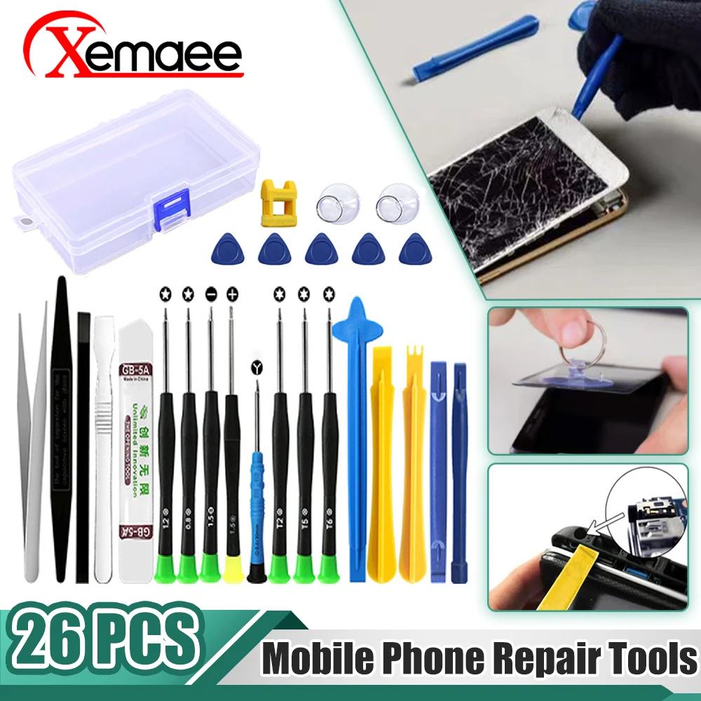 

Mobile Phone Repair Tools Hand Tool Kit Opening Pry Bar Screen Spudger Opening Screwdriver Disassemble Kit for IPhone Laptop