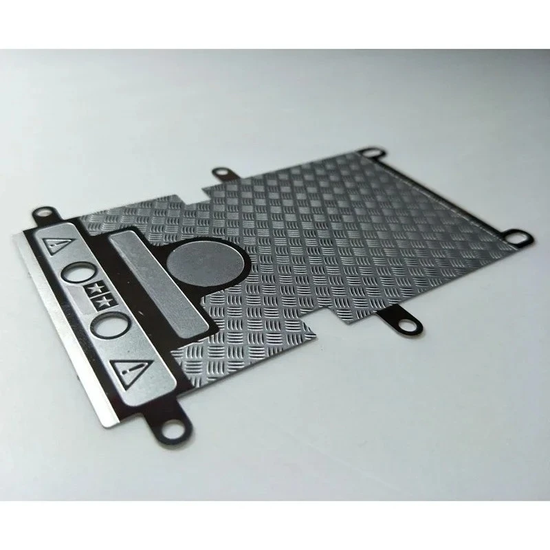 Metalen Achter Skid Plate Zilverachtig Geruit Board voor 1/14 Tamiya RC Truck Auto ACTROS 3363 1851 AROCS 3348 56348 56352 56335 Diy