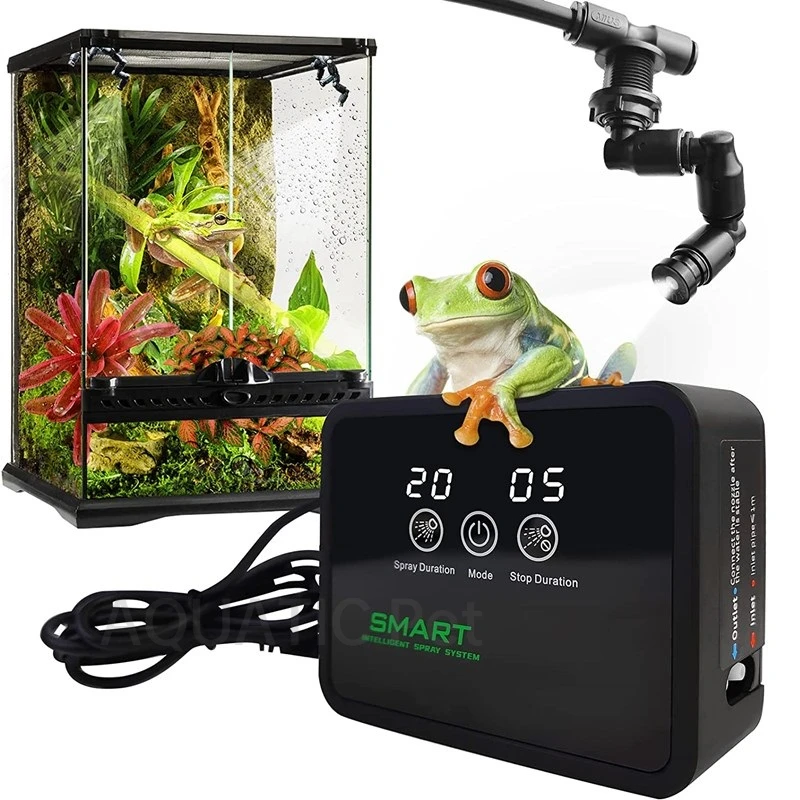 2024 Intelligent Reptile Fogger Electronic Humidifier Timer Automatic Mist System Kit Rainforest Water Spray Control Terrariums