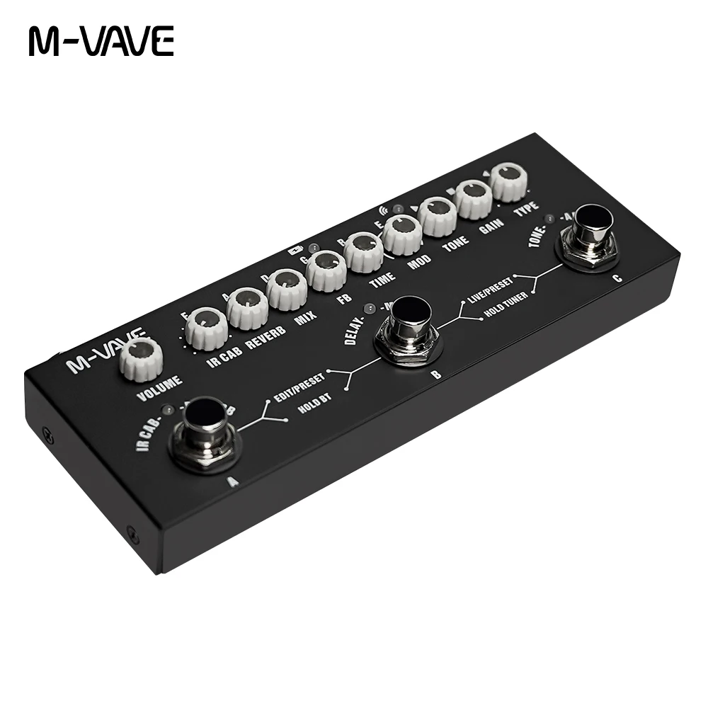 M-vave Cube BABY Multi Effects Pedal Rechargeable Electric Guitar Recording Audio Interface Function Pedal