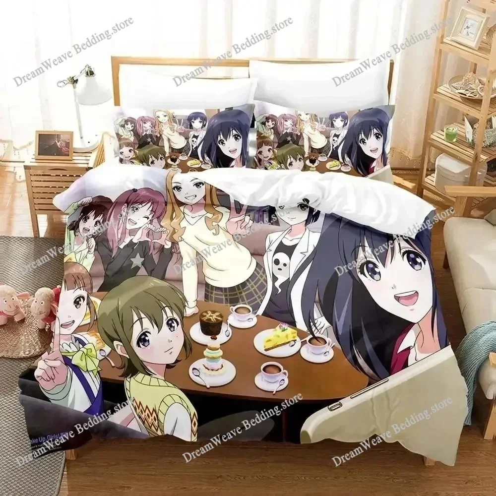 

Anime Kawaii Wake Up, Girls! Bedding Set Single Twin Full Queen King Size Bed Set Adult Kid Bedroom Duvet Cover Sets 3D Print963