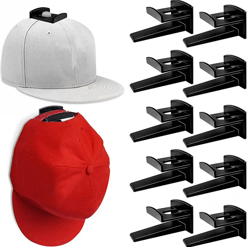 Ganchos adhesivos para gorras de béisbol, organizador de sombreros de vaquero, colgador fuerte para pared, 5/8 piezas