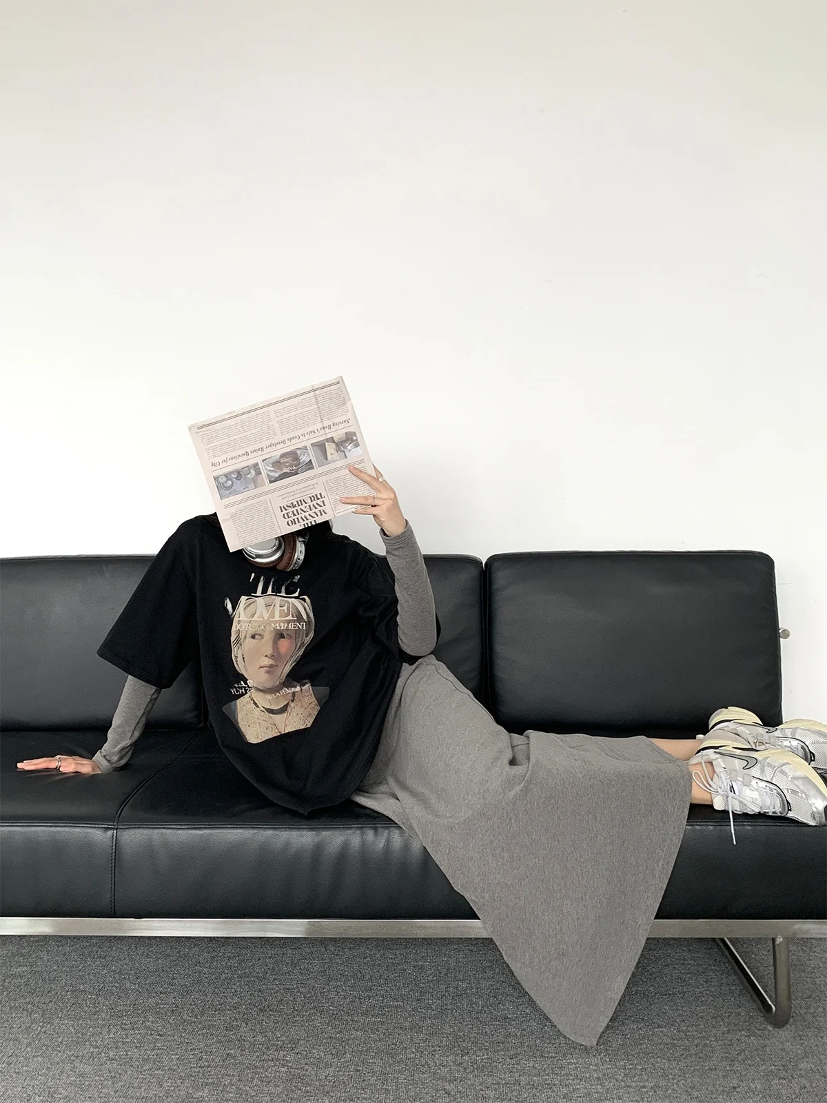 

PAPERLLL женская круглая футболка Ne ort Sve свободного кроя, летняя новинка, повседневный топ с принтом, смесь полиэстера и спандекса