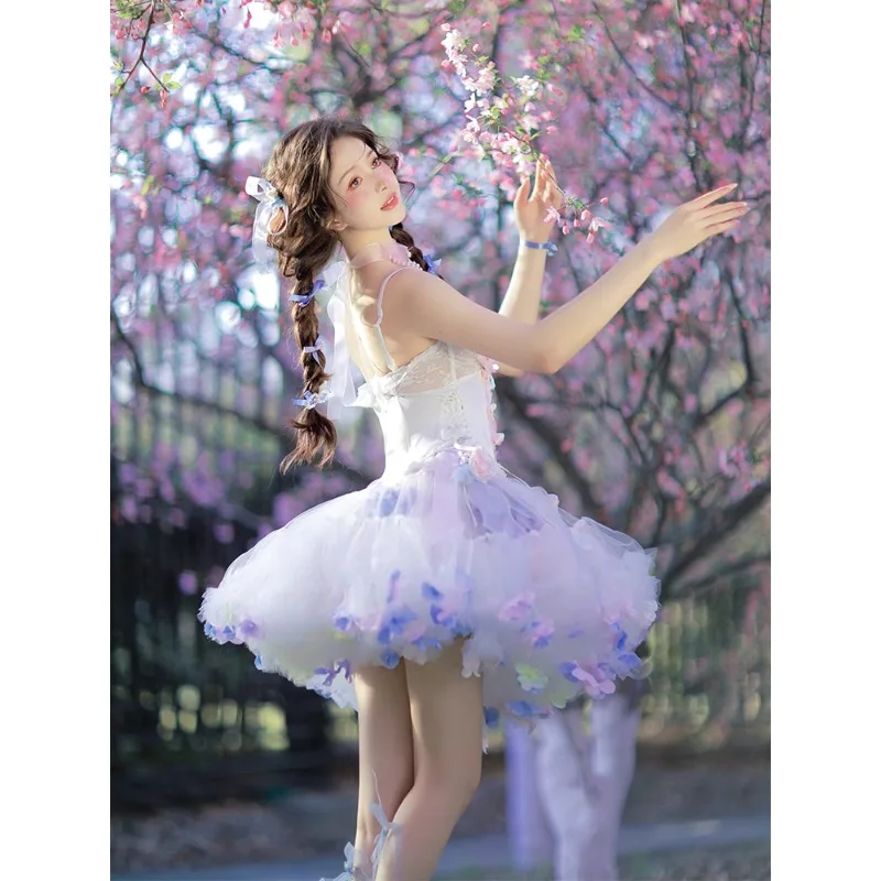 

Girl Photo Flower Skirt Ballet Modern Dance Skirt Fairy Tale Wind Fairy Photography Costume Sweet