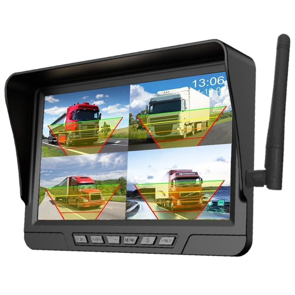 

Wireless solar energy truck driving recorder new double recording three recording night vision high definition reversing image