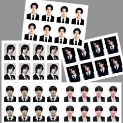 KPOP Yeonjun Soobin Beomgyu Hueningkai Taehyun Black Suit HD Photos One Inch Photocards ID Postcards Fans Collectibles Gifts