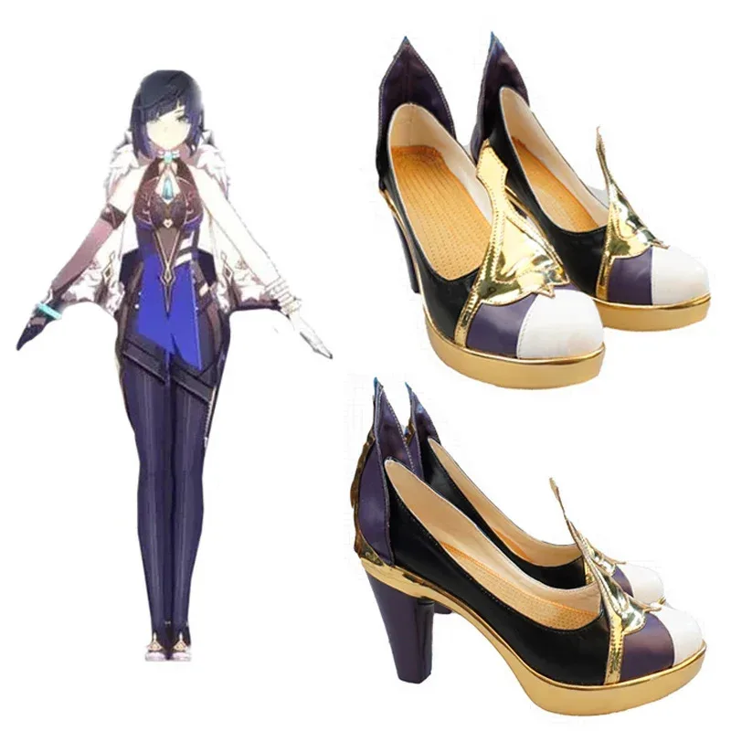 

Cosplay shoes and boots for female character Yelena from the anime "Genshin Impact", suitable for Halloween and Christmas partie