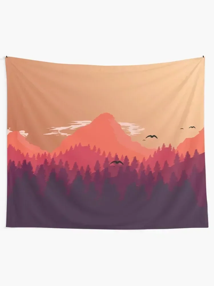 Atmospheric Mountains: Highest Quality Vector! Tapestry Outdoor Decor Decoration Home Tapestry