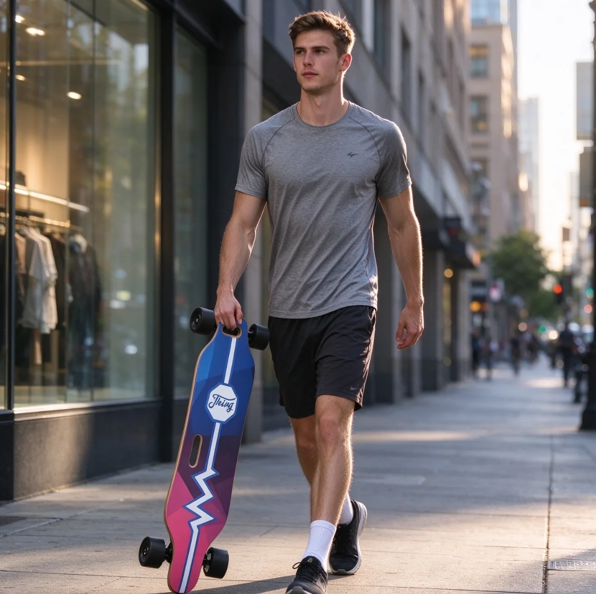 Electric Skateboard, Single Big Hub Motor, High Capacity Battery, Fast Four-Wheel Skateboard, Halloween Gift for Adults