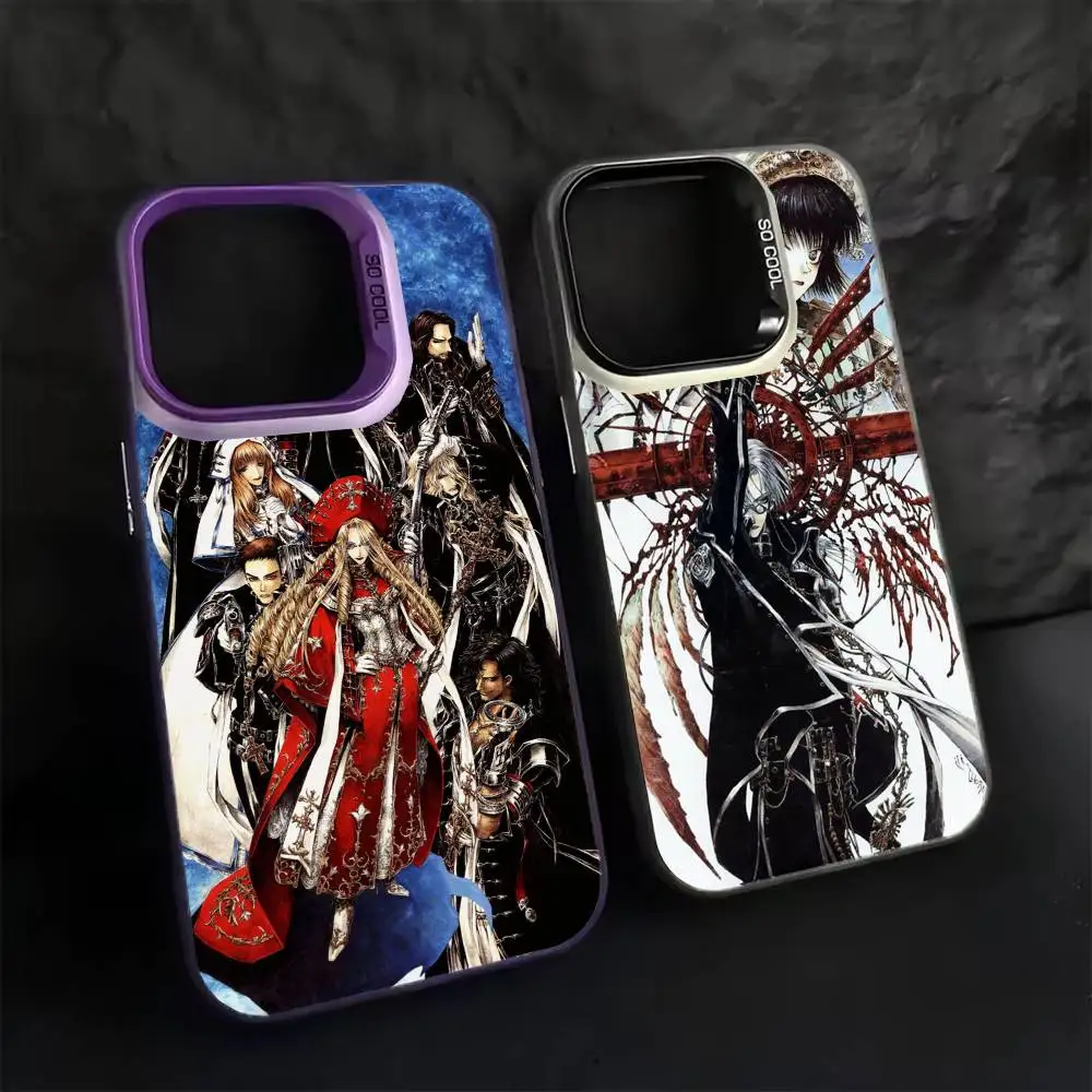 

T-Trinity B-Blood Phone Case For iPhone 17 16 15 14 13 12 11 Pro Max Plus Silver Matte Black Cover